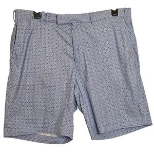 RLX Ralph Lauren Men's Golf Shorts Blue Patterned Flat‎ Front Size 38 READ